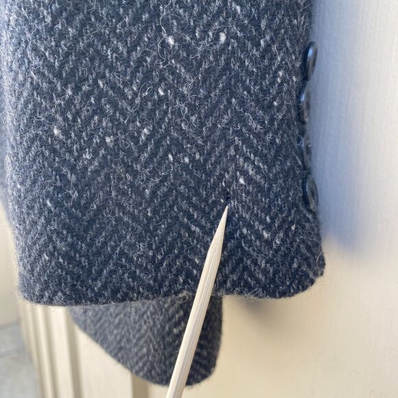 Ralph Lauren Jacket Blazer Wool Herringbone Gray - Picture 14 of 15